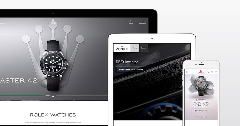 luxury watch website design
