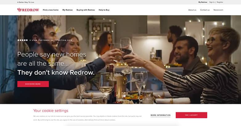 Redrow construction website design