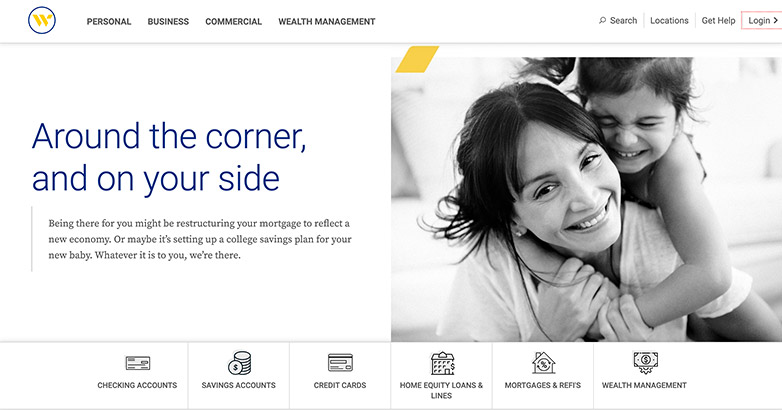 webster bank site design