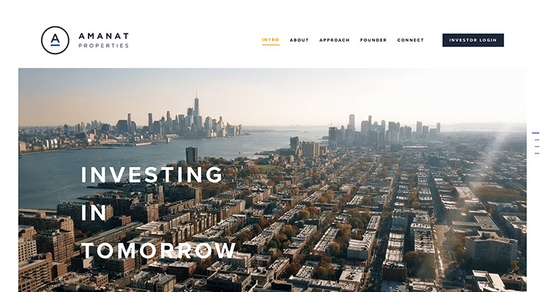 Amanat real estate investor website design
