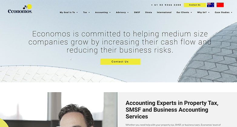 Economo - Accounting Website Design