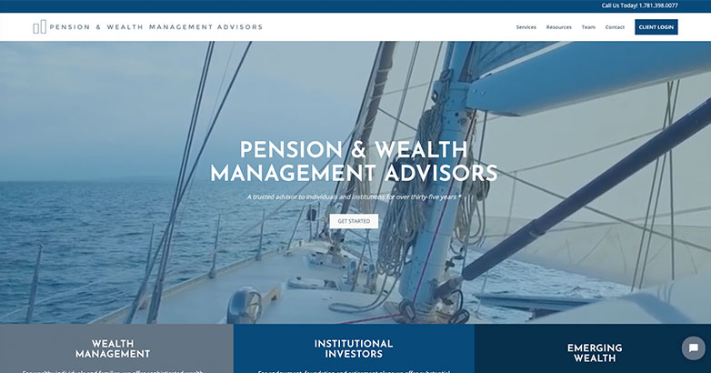 pension wealth website design