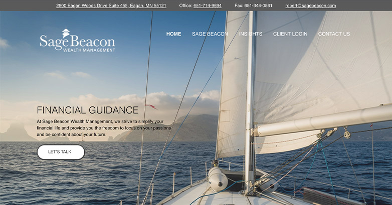 sage beacon financial advisor website design