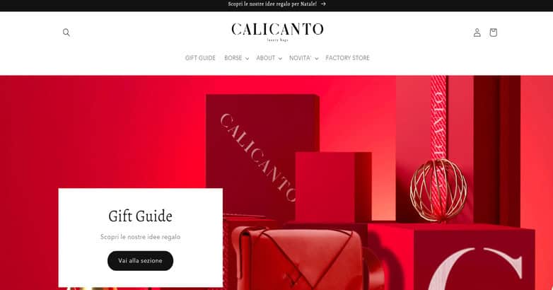 Calicanto is using a modern and simple design for its luxury website.