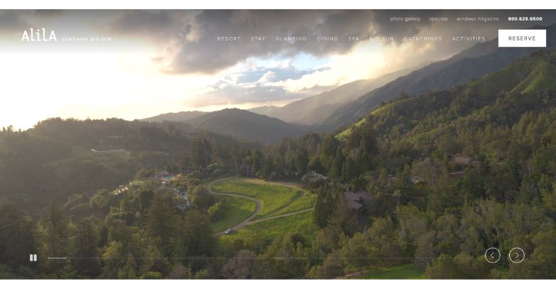 The video loops to showcase the different aspects of the location.
