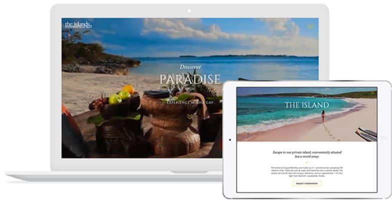Travel marketing example of Musha Cay