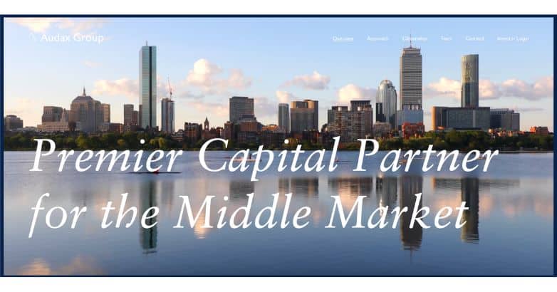 The Audax Private Equity website is easy to navigate.