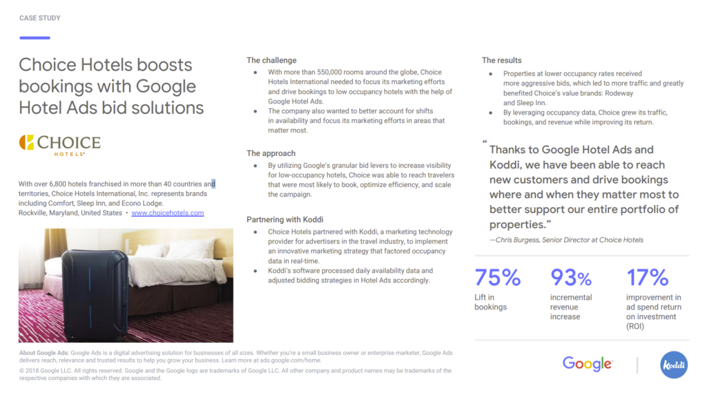Best example for direct booking growth Choice Hotels